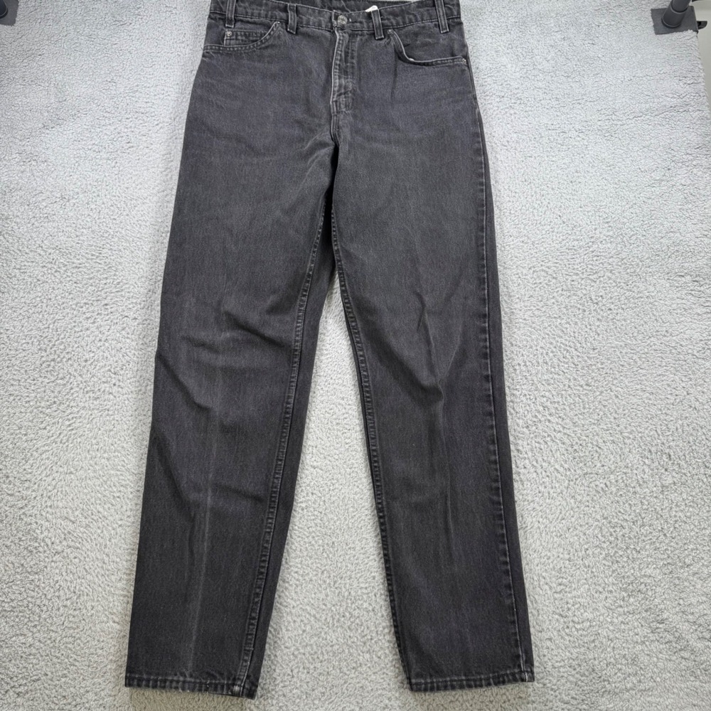 Levis 550 Orange Tab Jeans Mens 33x31 Black Wash Relaxed Tapered‎ Made in USA